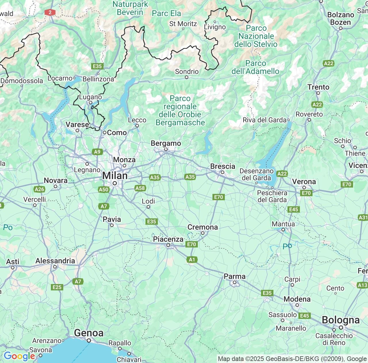 Map image for Intellectual Property Lawyers in Lombardy and Italy IP firms at coordinates  ; .