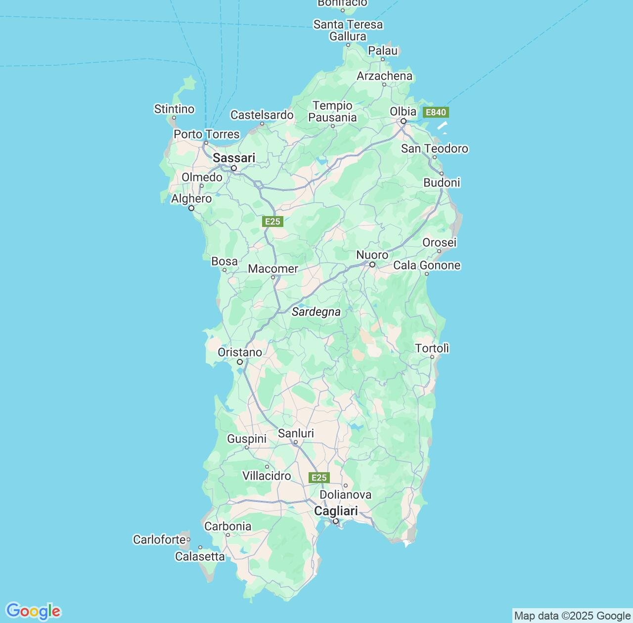 Map image for Intellectual Property Lawyers in Sardinia and Italy IP firms at coordinates  ; .
