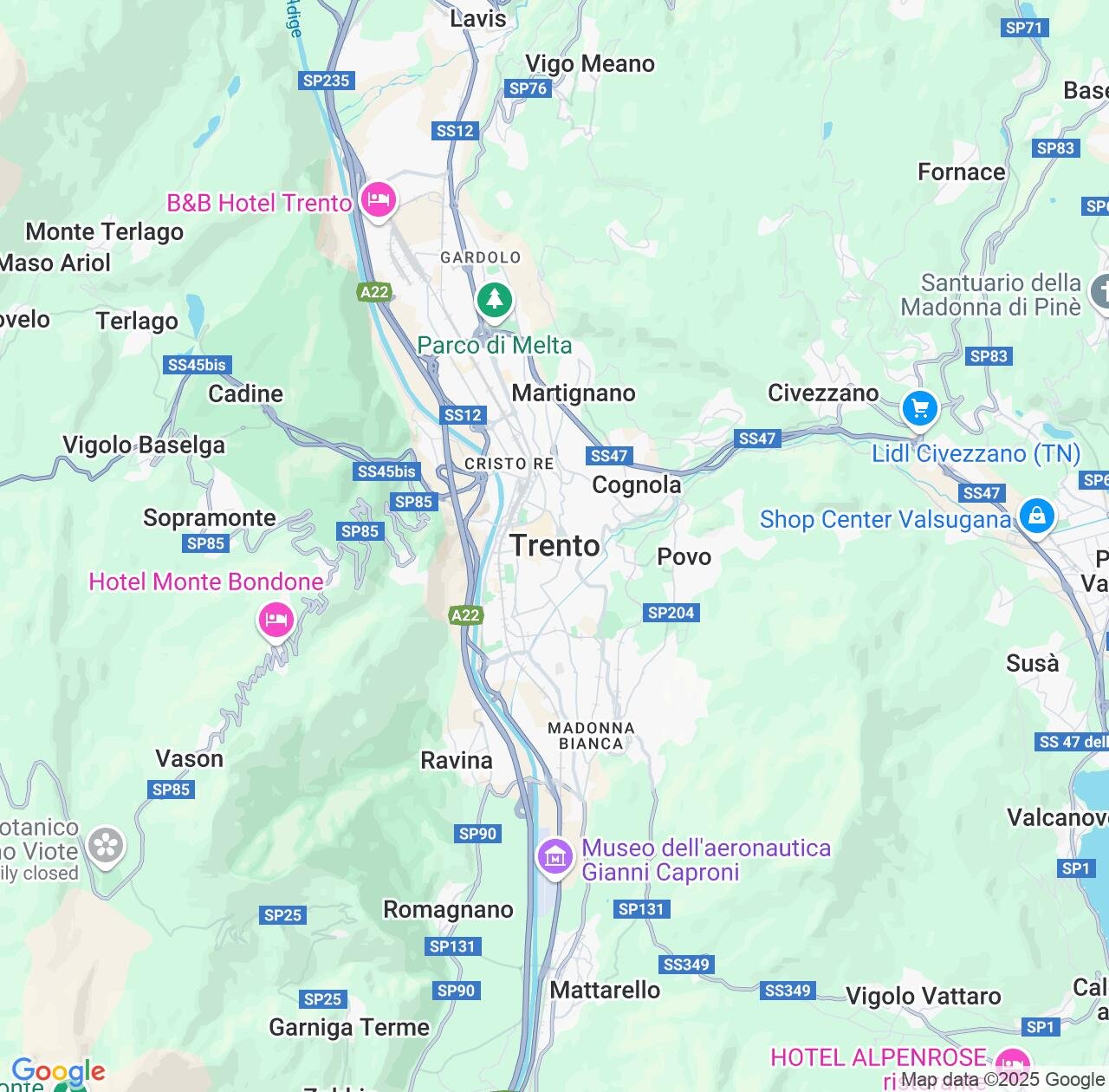 Map image for Intellectual Property Lawyers in Trento and Trentino-Alto Adige IP firms at coordinates  ; .