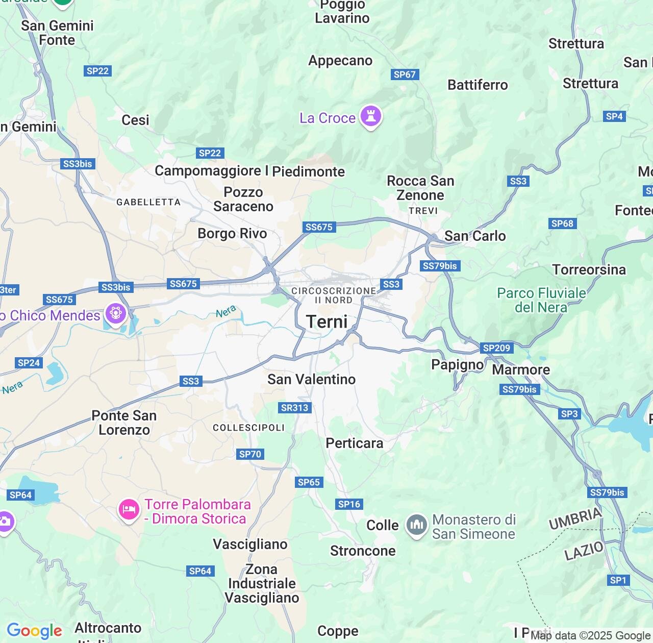 Map image for Intellectual Property Lawyers in Terni and Umbria IP firms at coordinates  ; .