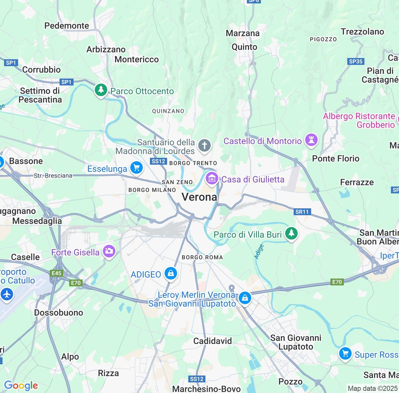 Map image for Intellectual Property Lawyers in Verona and Veneto IP firms at coordinates  ; .