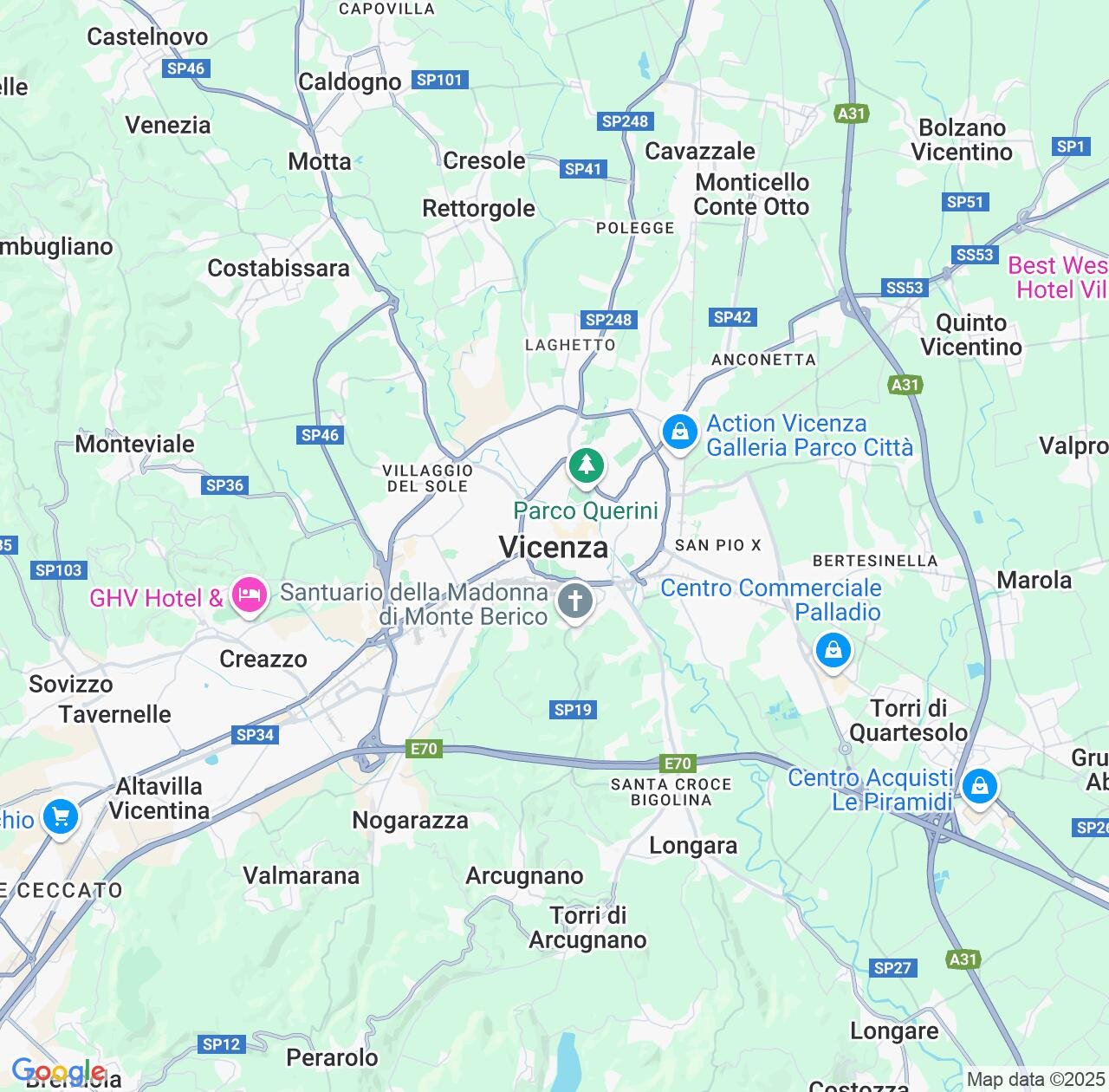 Map image for Intellectual Property Lawyers in Vicenza and Veneto IP firms at coordinates  ; .