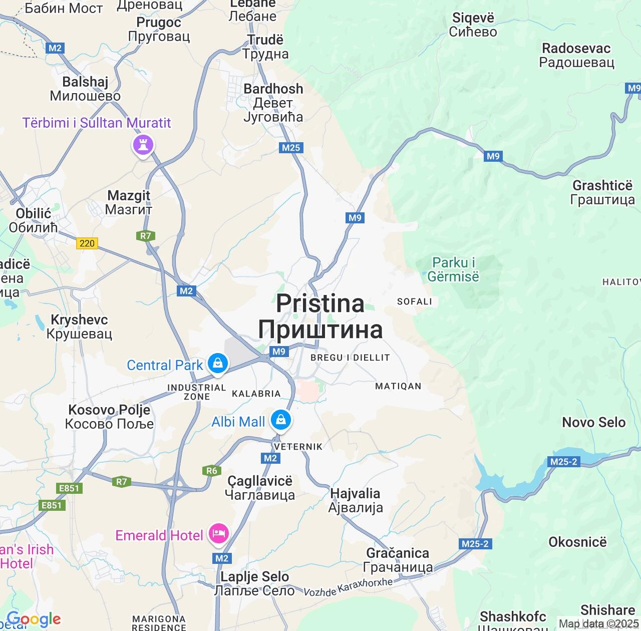 Map image for Intellectual Property Lawyers in Pristina and Kosovo IP firms at coordinates  ; .
