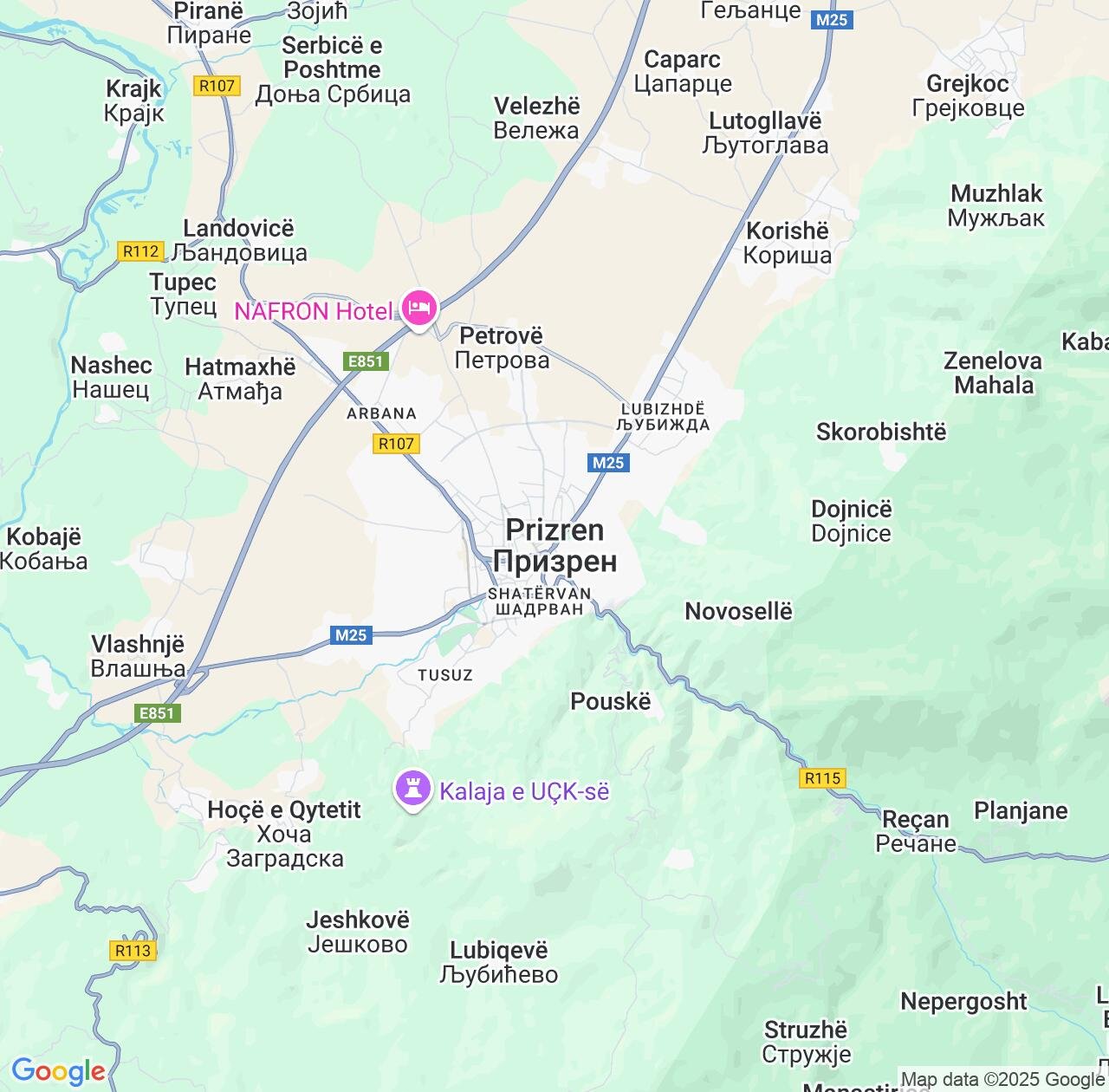 Map image for Intellectual Property Lawyers in Prizren and Kosovo IP firms at coordinates  ; .