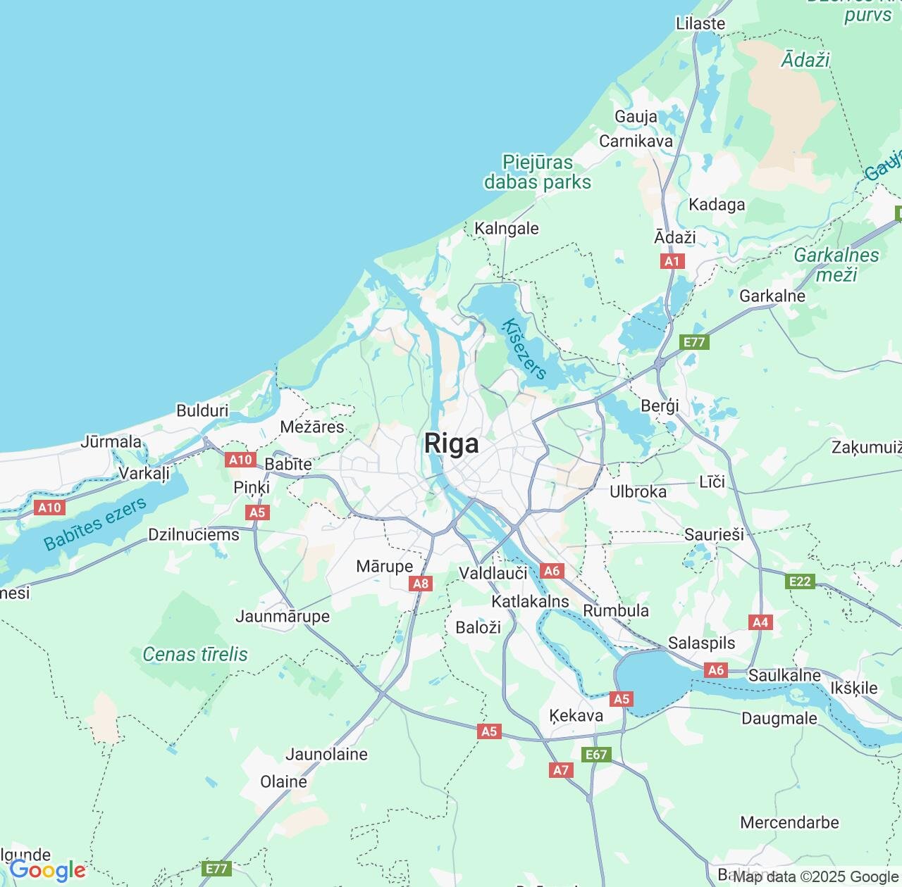 Map image for Intellectual Property Lawyers in Riga and Latvia IP firms at coordinates  ; .