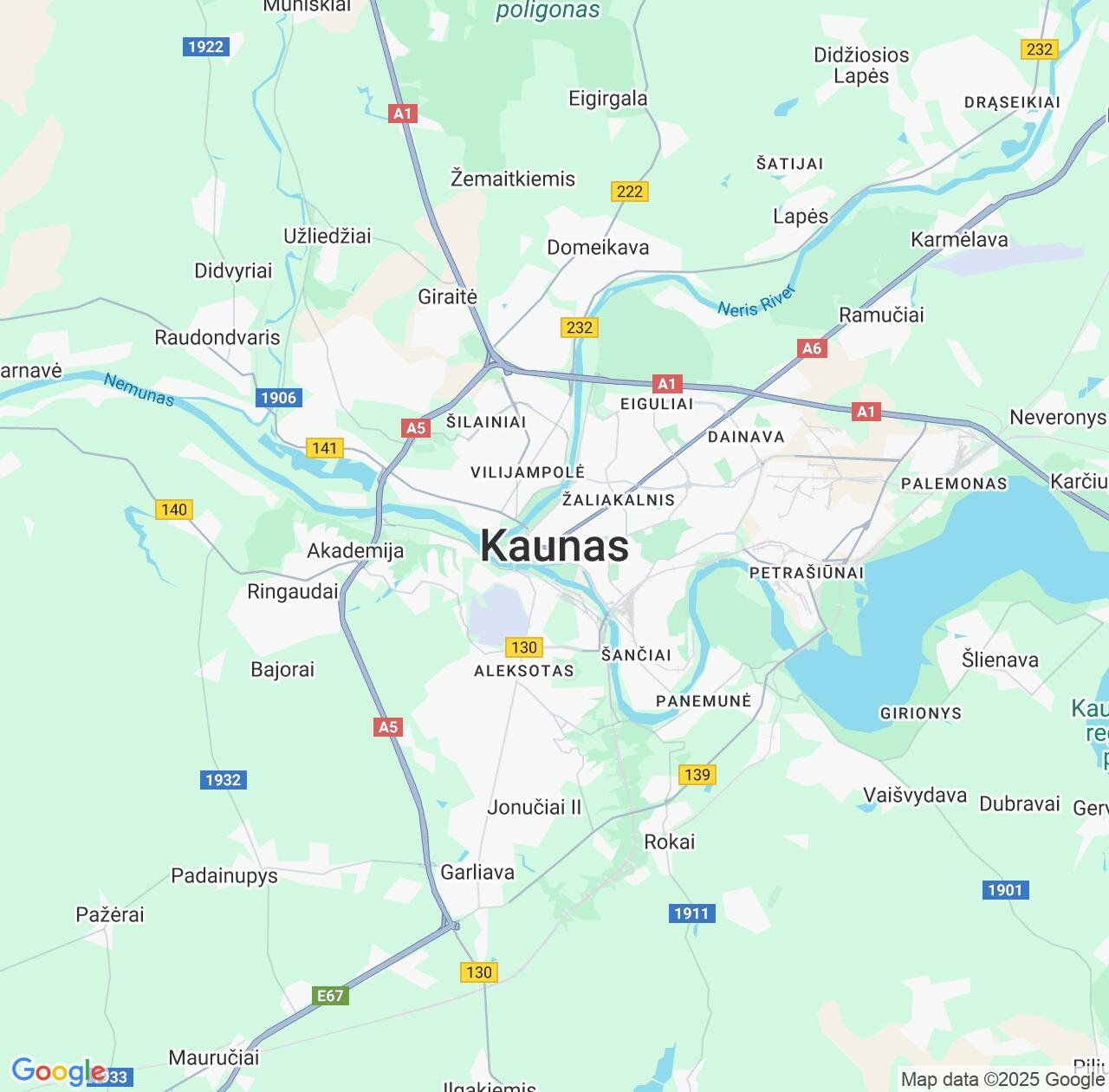 Map image for Intellectual Property Lawyers in Kaunas and Lithuania IP firms at coordinates  ; .