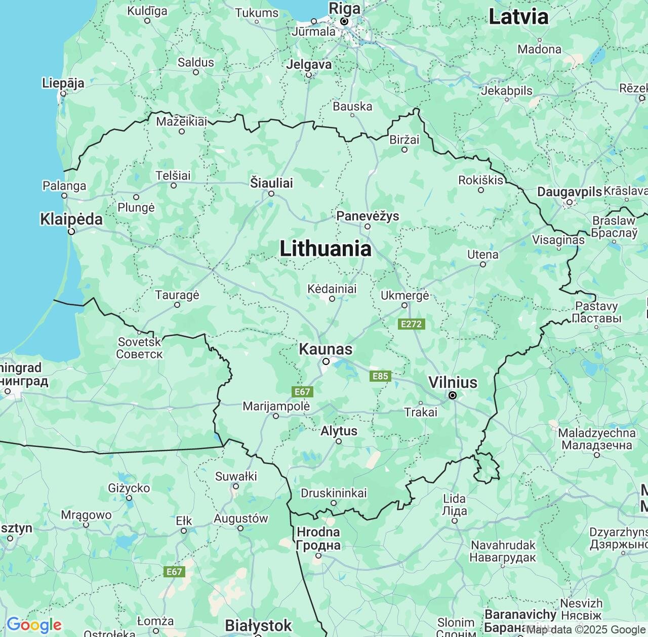 Map image for Intellectual Property Lawyers in Lithuania and Europe IP firms at coordinates  ; .