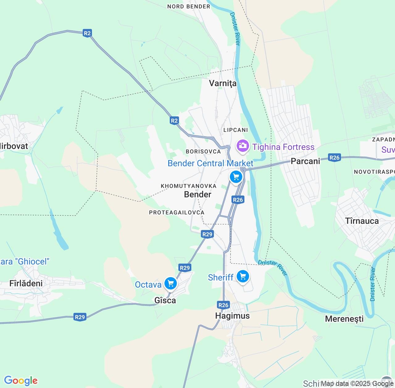 Map image for Intellectual Property Lawyers in Bender and Bender Municipality IP firms at coordinates  ; .