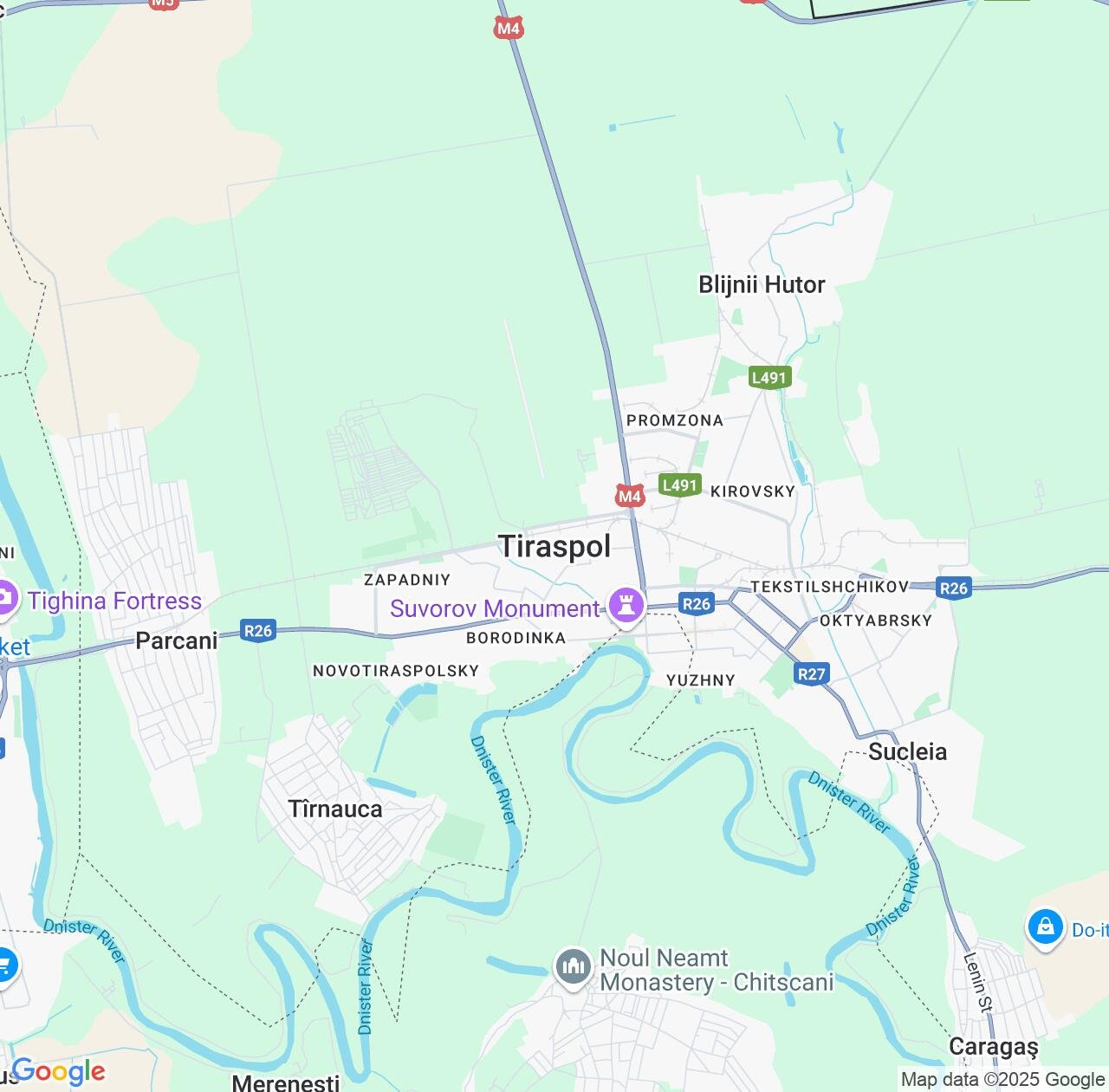 Map image for Intellectual Property Lawyers in Tiraspol and Transnistria IP firms at coordinates  ; .