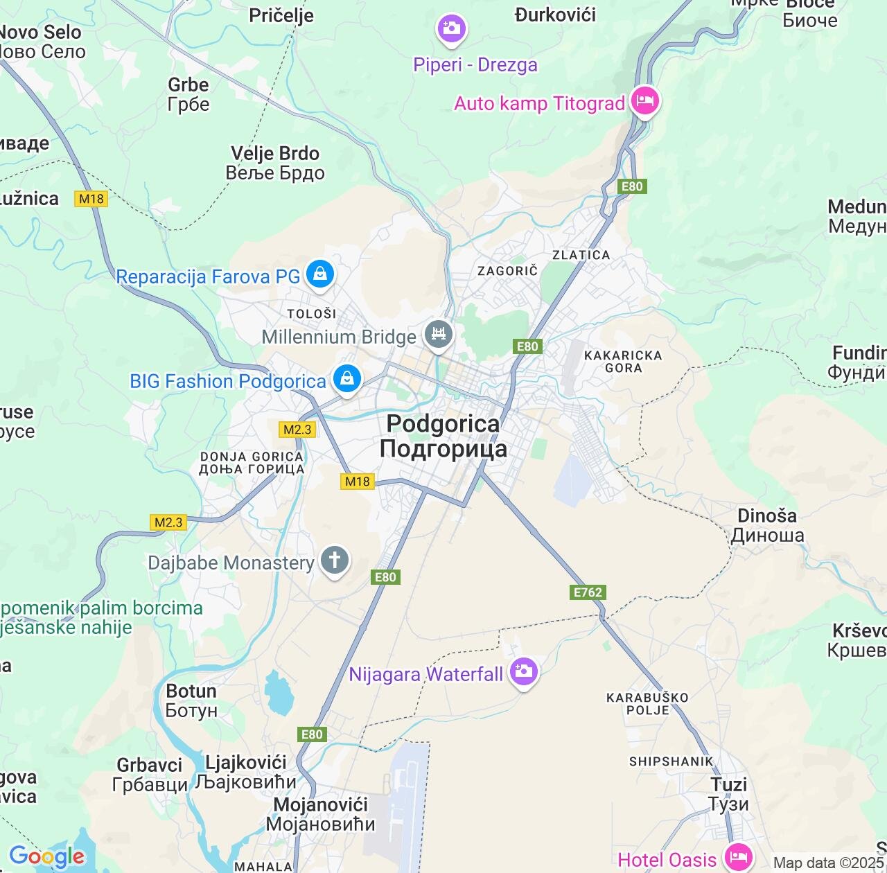 Map image for Intellectual Property Lawyers in Podgorica and Montenegro IP firms at coordinates  ; .
