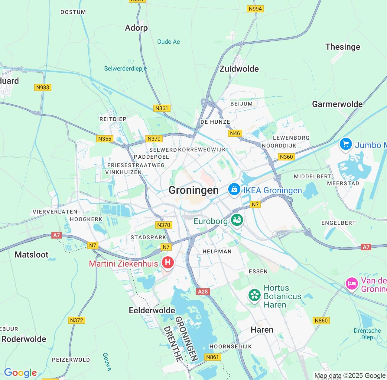 Map image for Intellectual Property Lawyers in Groningen and Netherlands IP firms at coordinates  ; .