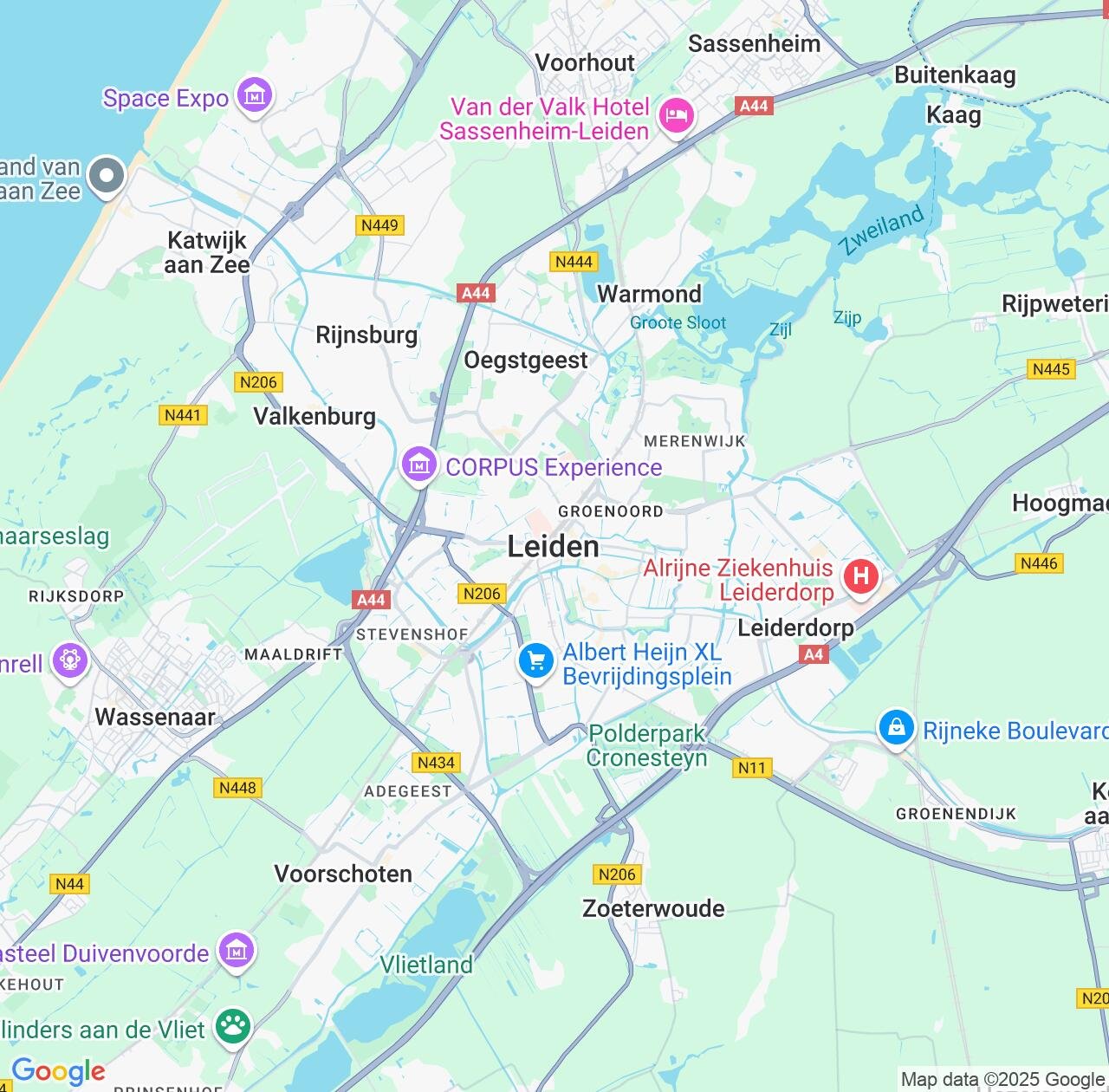 Map image for Intellectual Property Lawyers in Leiden and South Holland IP firms at coordinates  ; .