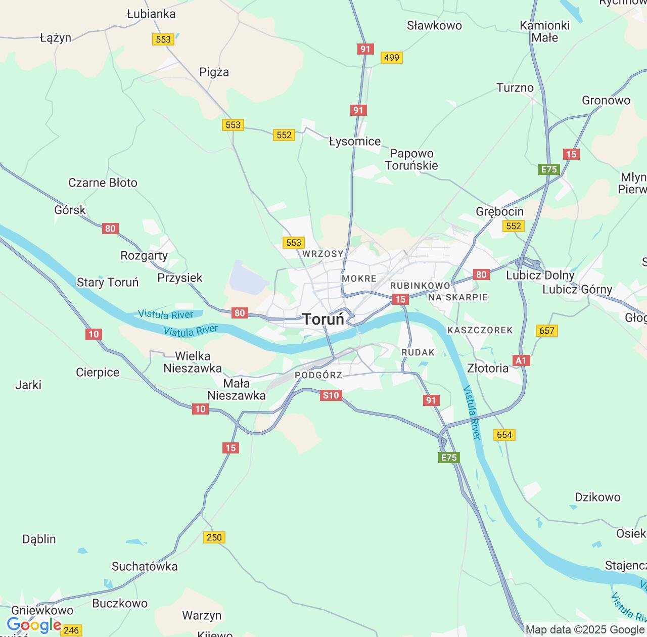 Map image for Intellectual Property Lawyers in Torun and Kujawsko-Pomorskie IP firms at coordinates  ; .