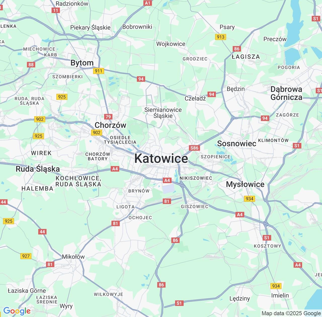 Map image for Intellectual Property Lawyers in Katowice and Silesia IP firms at coordinates  ; .