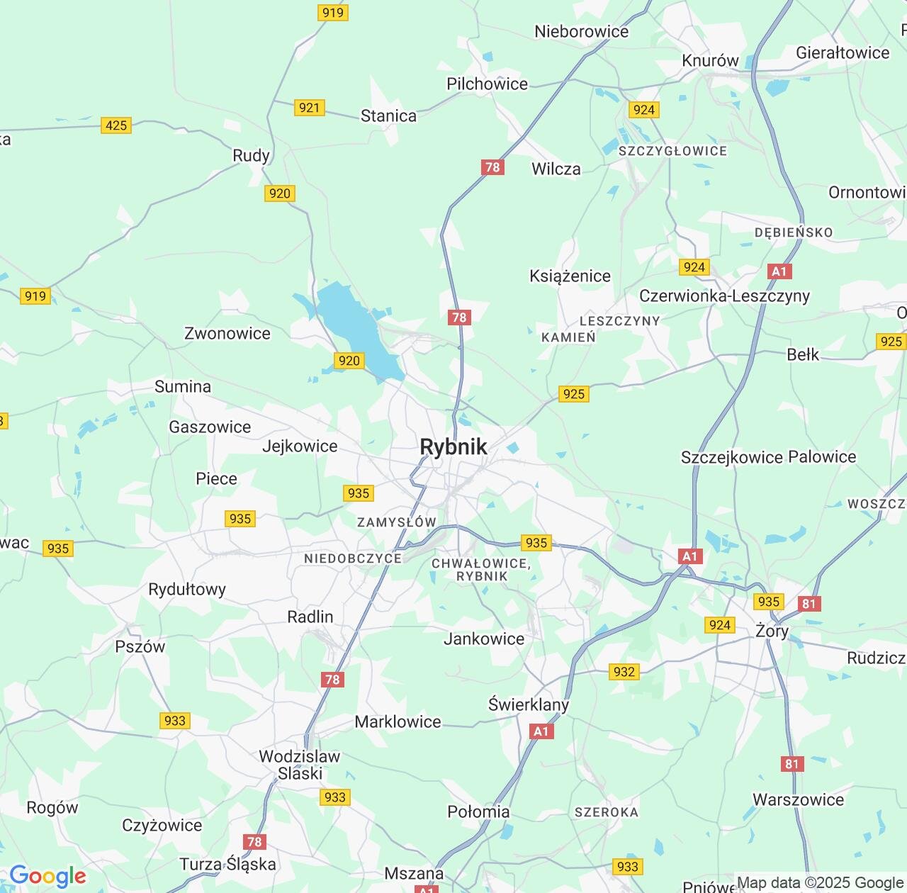 Map image for Intellectual Property Lawyers in Rybnik and Silesia IP firms at coordinates  ; .