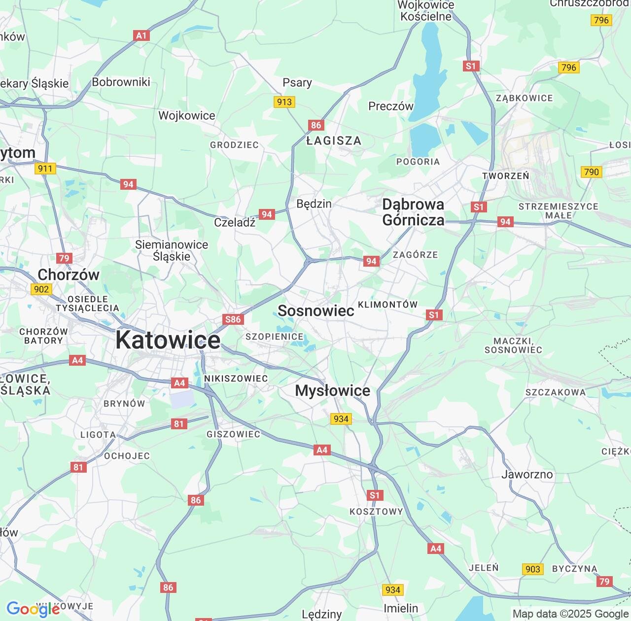 Map image for Intellectual Property Lawyers in Sosnowiec and Silesia IP firms at coordinates  ; .
