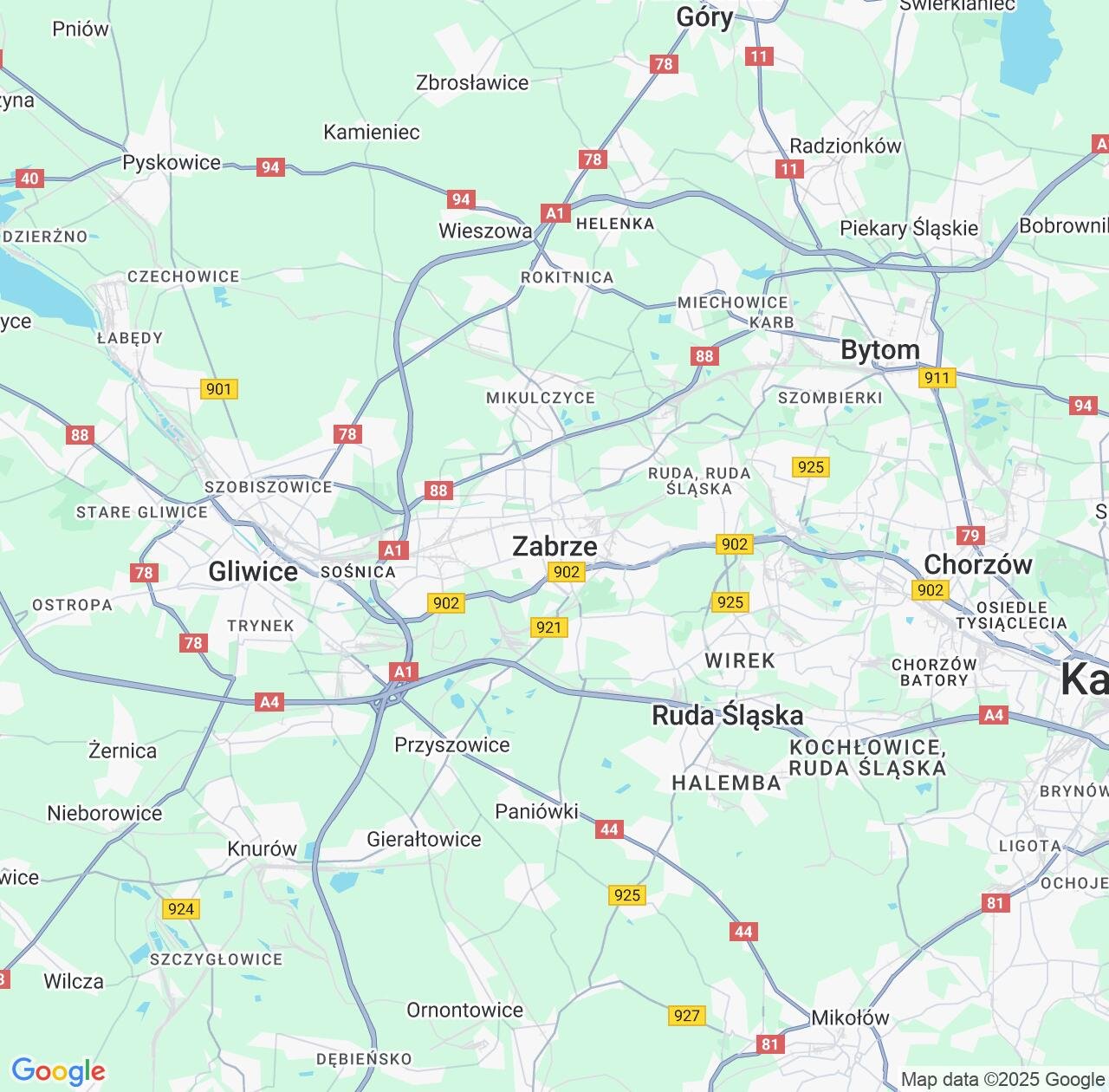 Map image for Intellectual Property Lawyers in Zabrze and Silesia IP firms at coordinates  ; .
