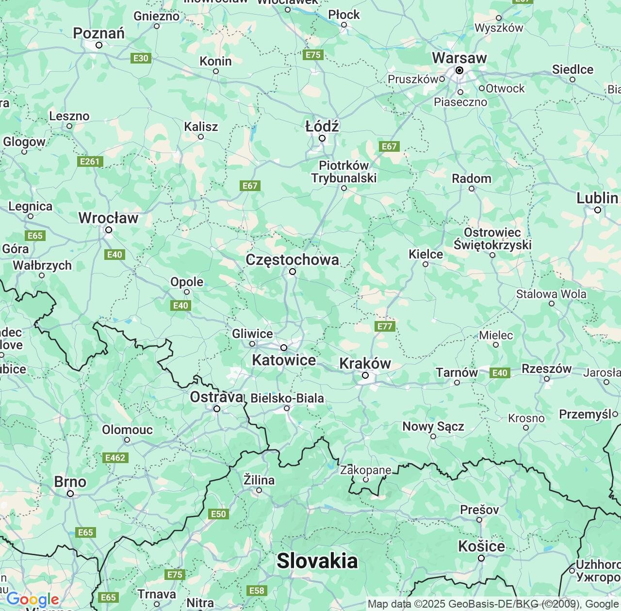 Map image for Intellectual Property Lawyers in Silesia and Poland IP firms at coordinates  ; .