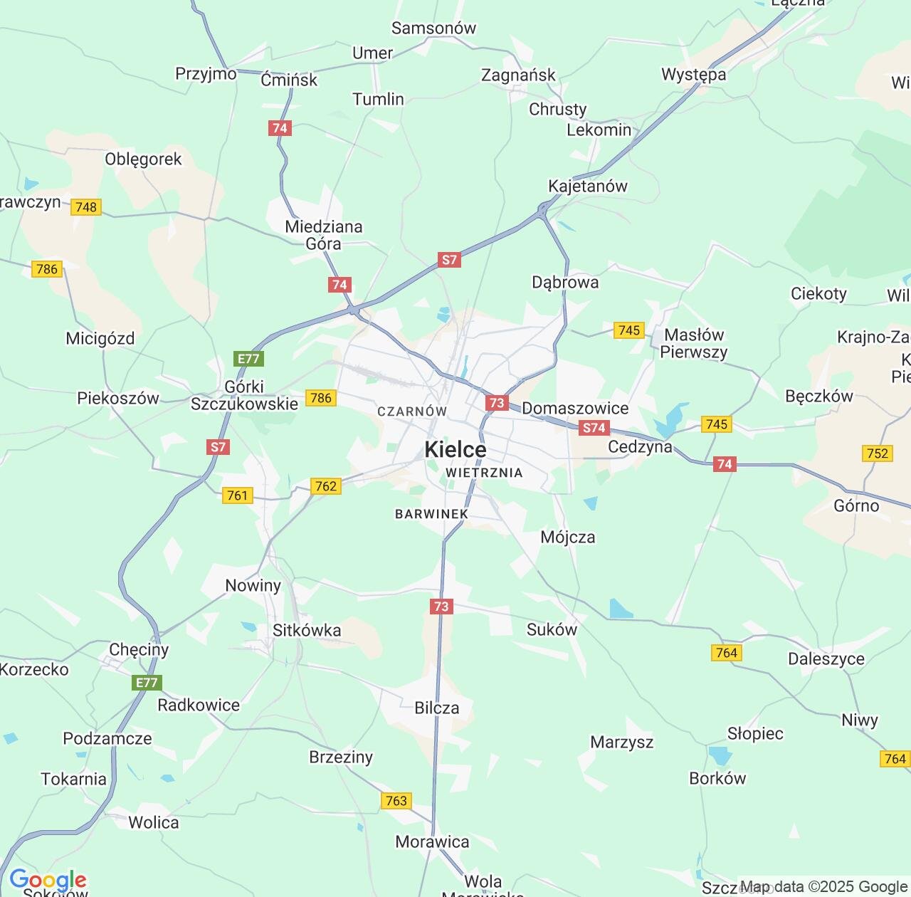 Map image for Intellectual Property Lawyers in Kielce and Świętokrzyskie IP firms at coordinates  ; .