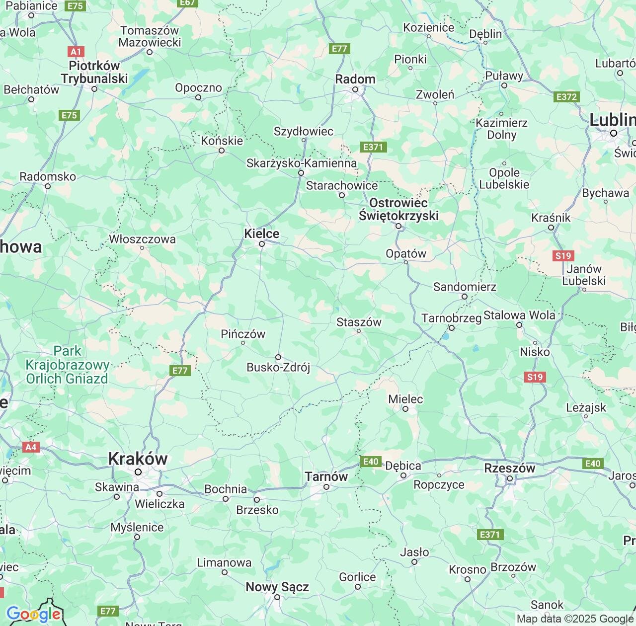 Map image for Intellectual Property Lawyers in Świętokrzyskie and Poland IP firms at coordinates  ; .