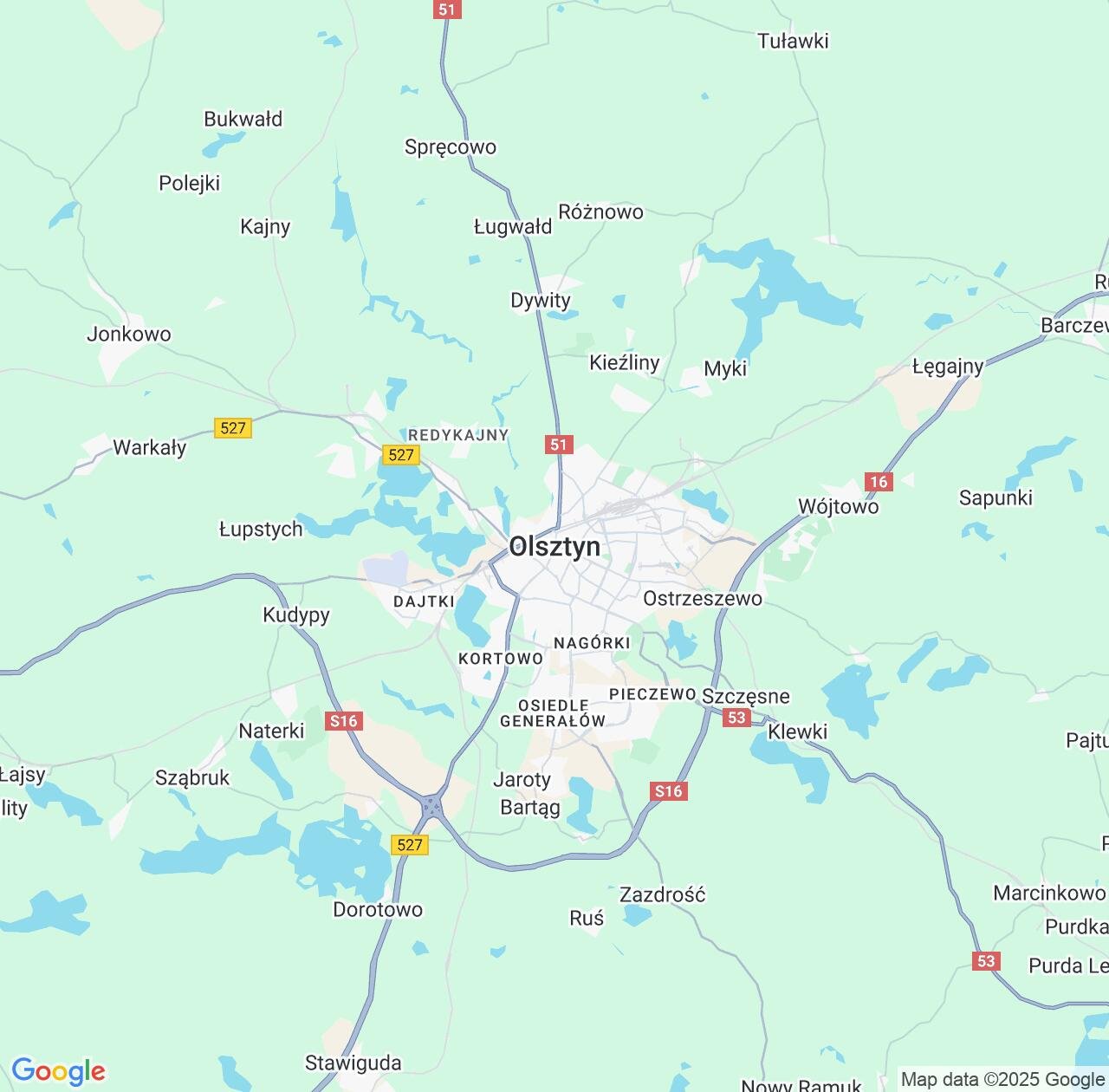 Map image for Intellectual Property Lawyers in Olsztyn and Warmia-Masuria IP firms at coordinates  ; .