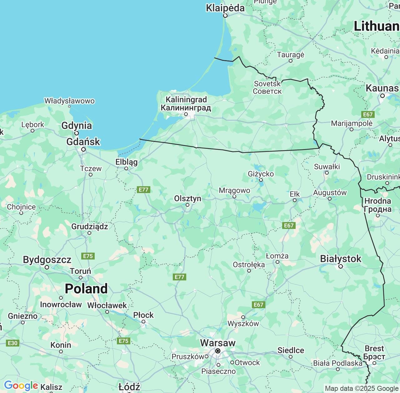 Map image for Intellectual Property Lawyers in Warmia-Masuria and Poland IP firms at coordinates  ; .