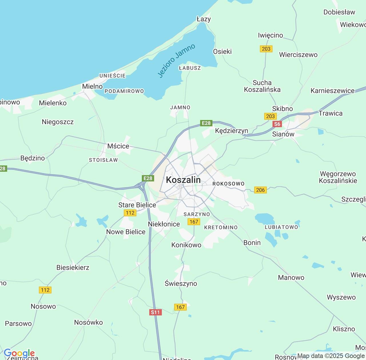 Map image for Intellectual Property Lawyers in Koszalin and West Pomerania IP firms at coordinates  ; .