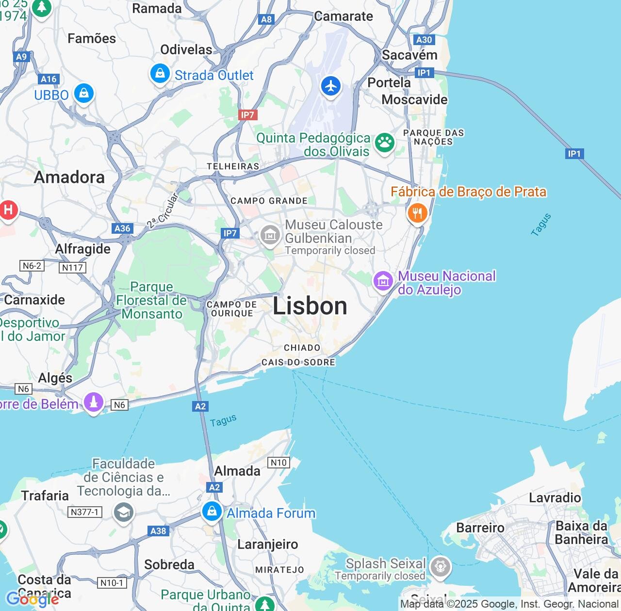 Map image for Intellectual Property Lawyers in Lisbon and Portugal IP firms at coordinates  ; .