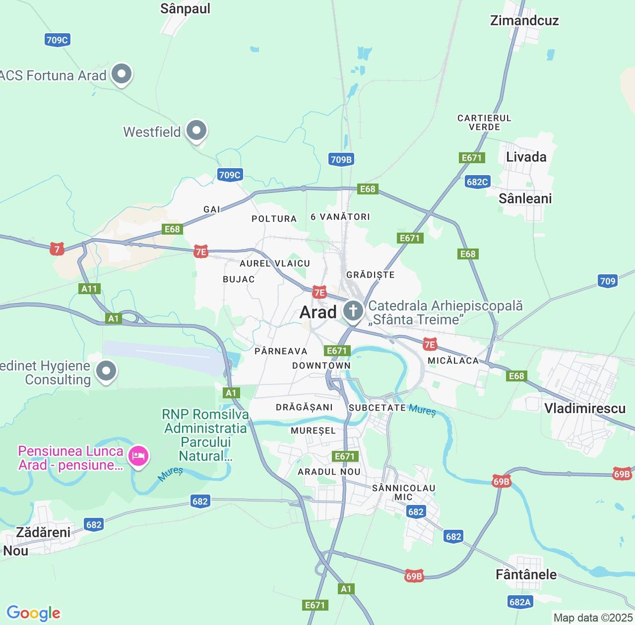 Map image for Intellectual Property Lawyers in Arad and Arad County IP firms at coordinates  ; .