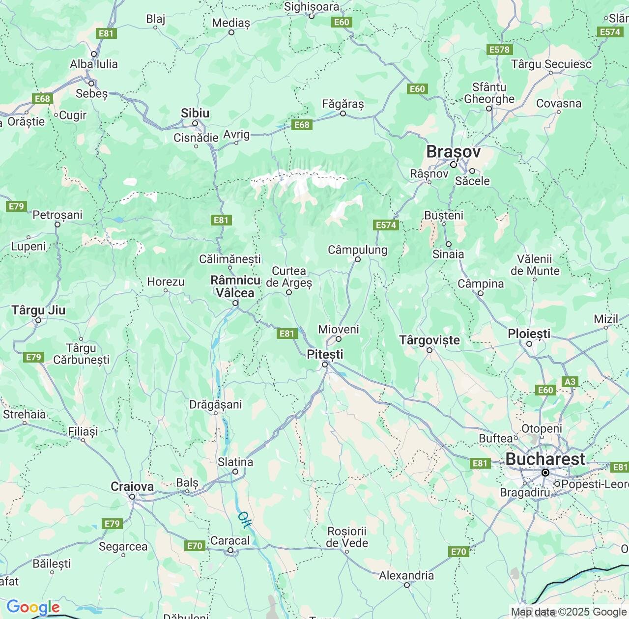 Map image for Intellectual Property Lawyers in Arges and Romania IP firms at coordinates  ; .
