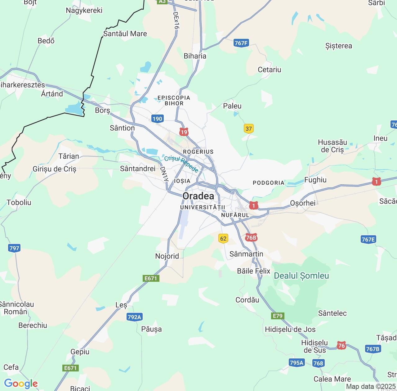 Map image for Intellectual Property Lawyers in Oradea and Bihor County IP firms at coordinates  ; .