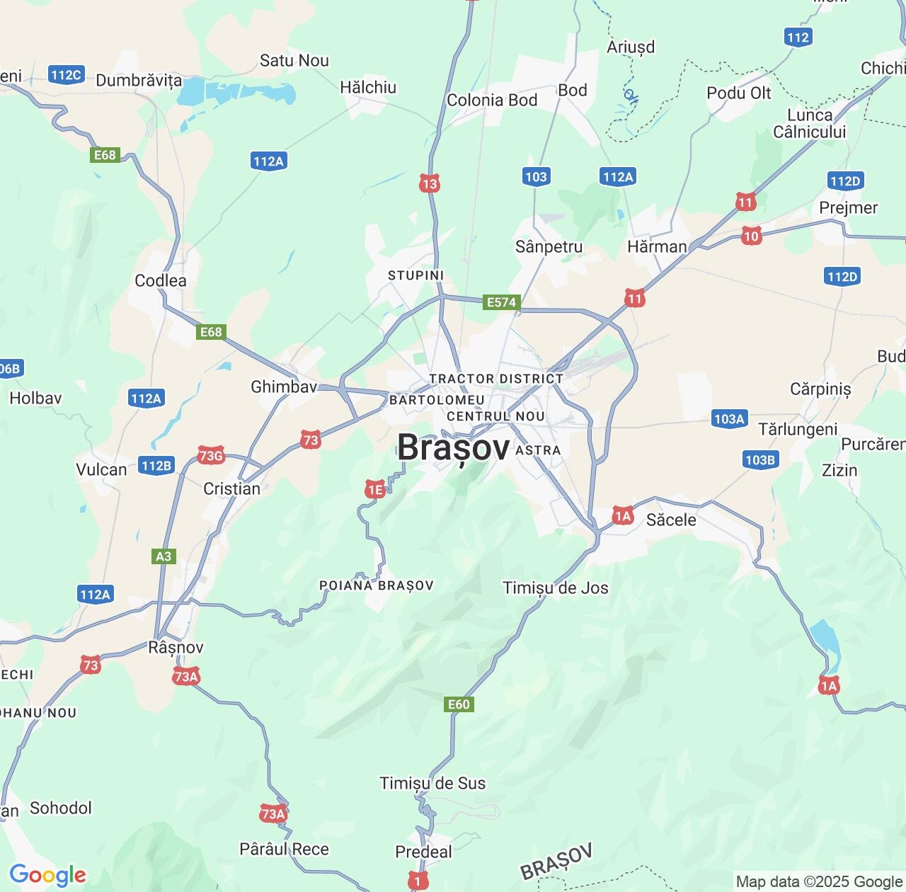 Map image for Intellectual Property Lawyers in Brasov and Brașov County IP firms at coordinates  ; .