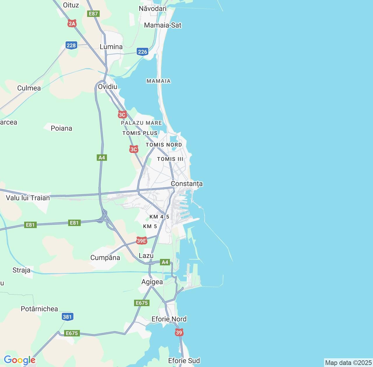 Map image for Intellectual Property Lawyers in Constanta and Constanța County IP firms at coordinates  ; .