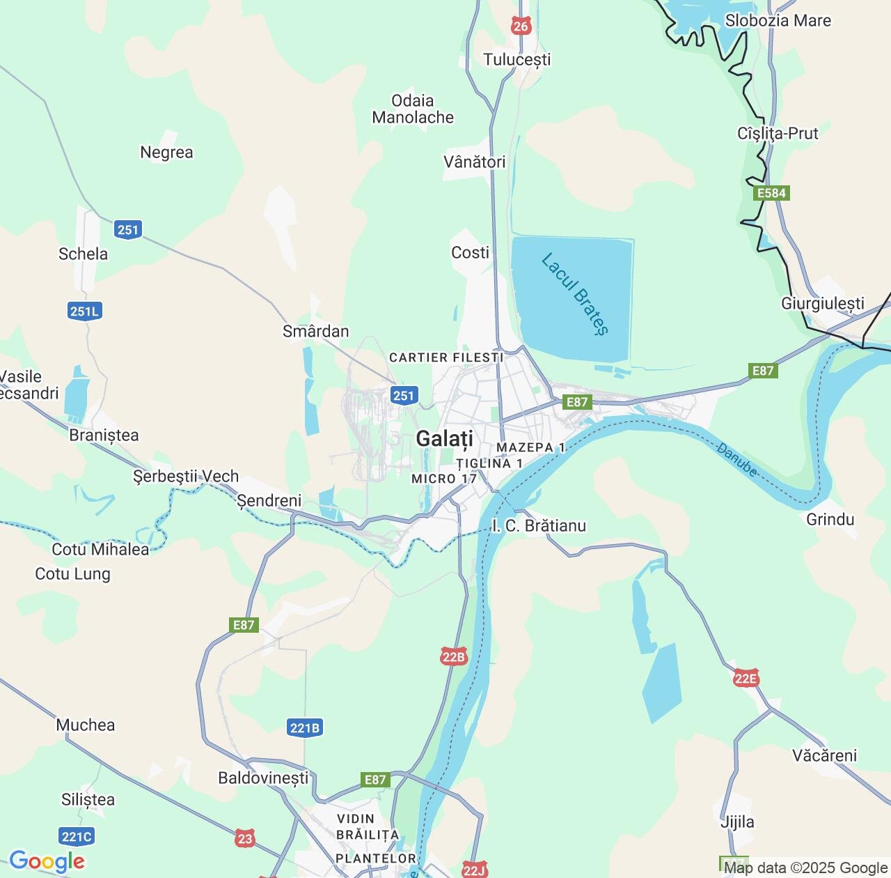 Map image for Intellectual Property Lawyers in Galati and Galați County IP firms at coordinates  ; .