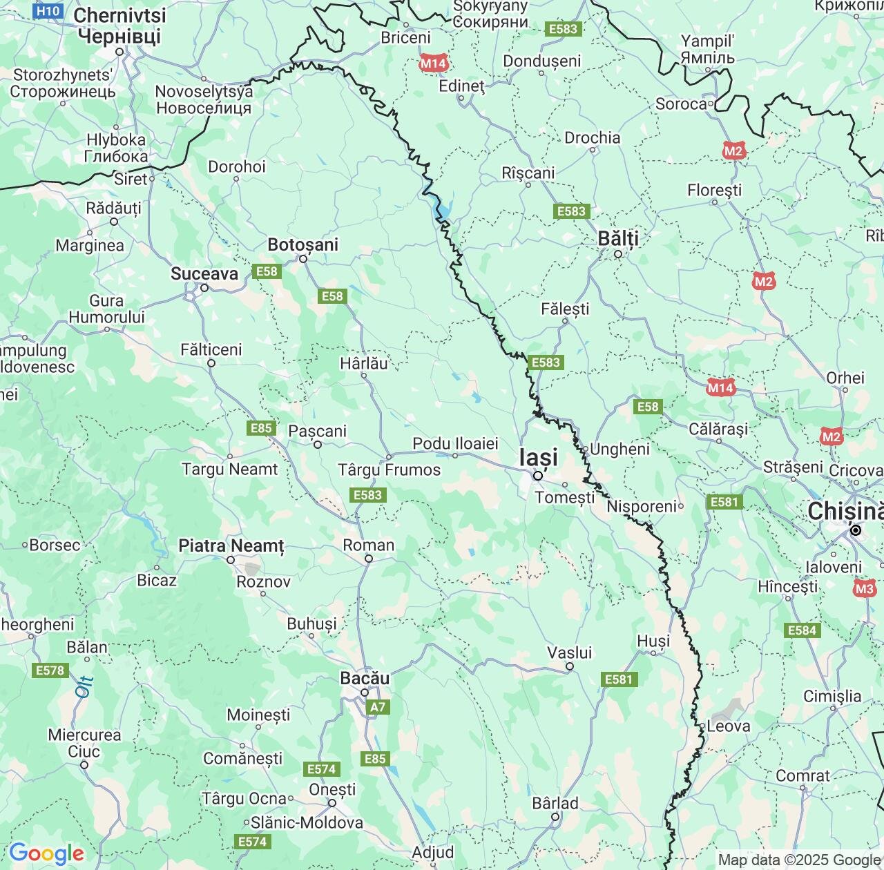 Map image for Intellectual Property Lawyers in Iași County and Romania IP firms at coordinates  ; .