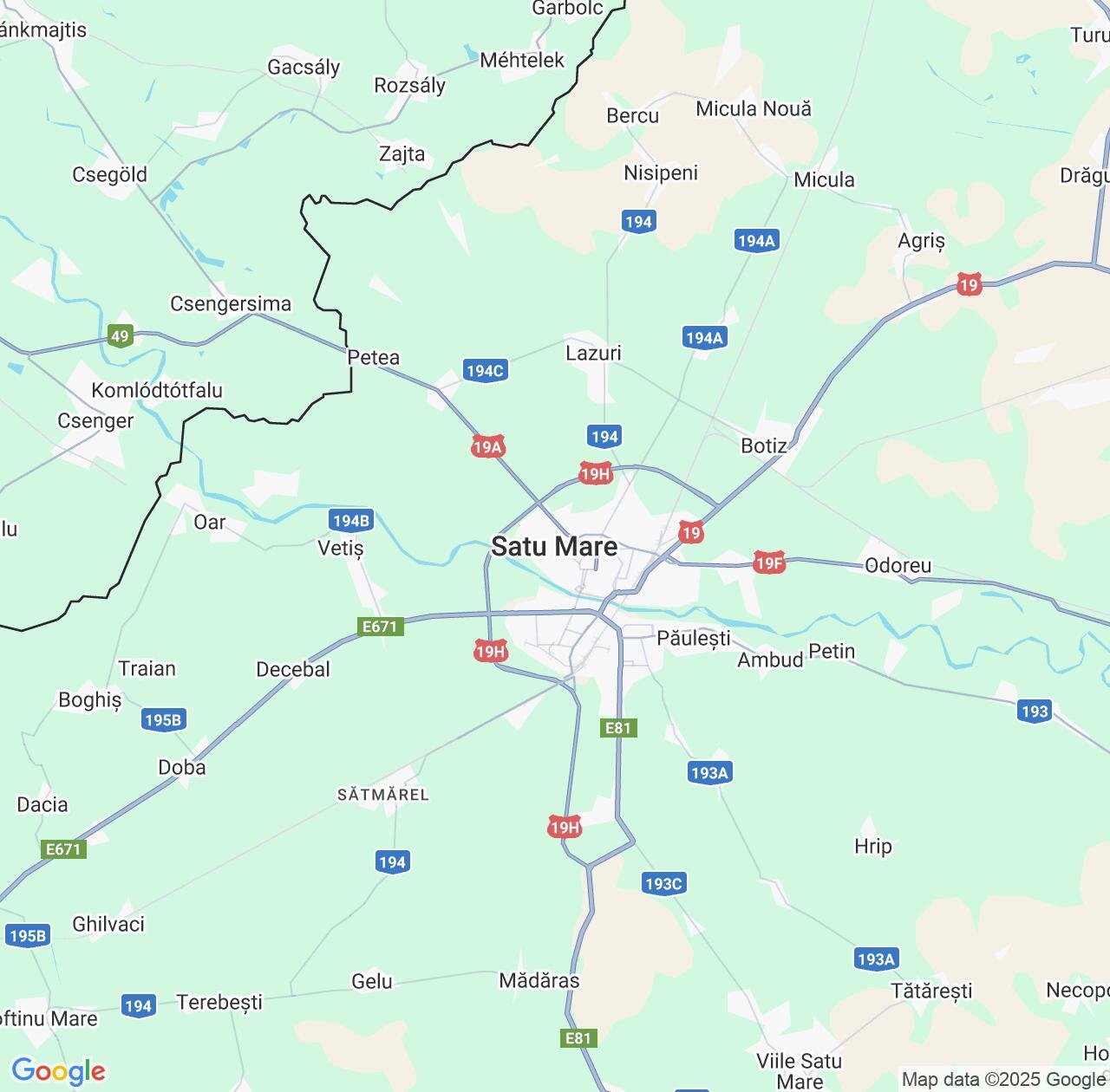 Map image for Intellectual Property Lawyers in Satu Mare and Satu Mare County IP firms at coordinates  ; .
