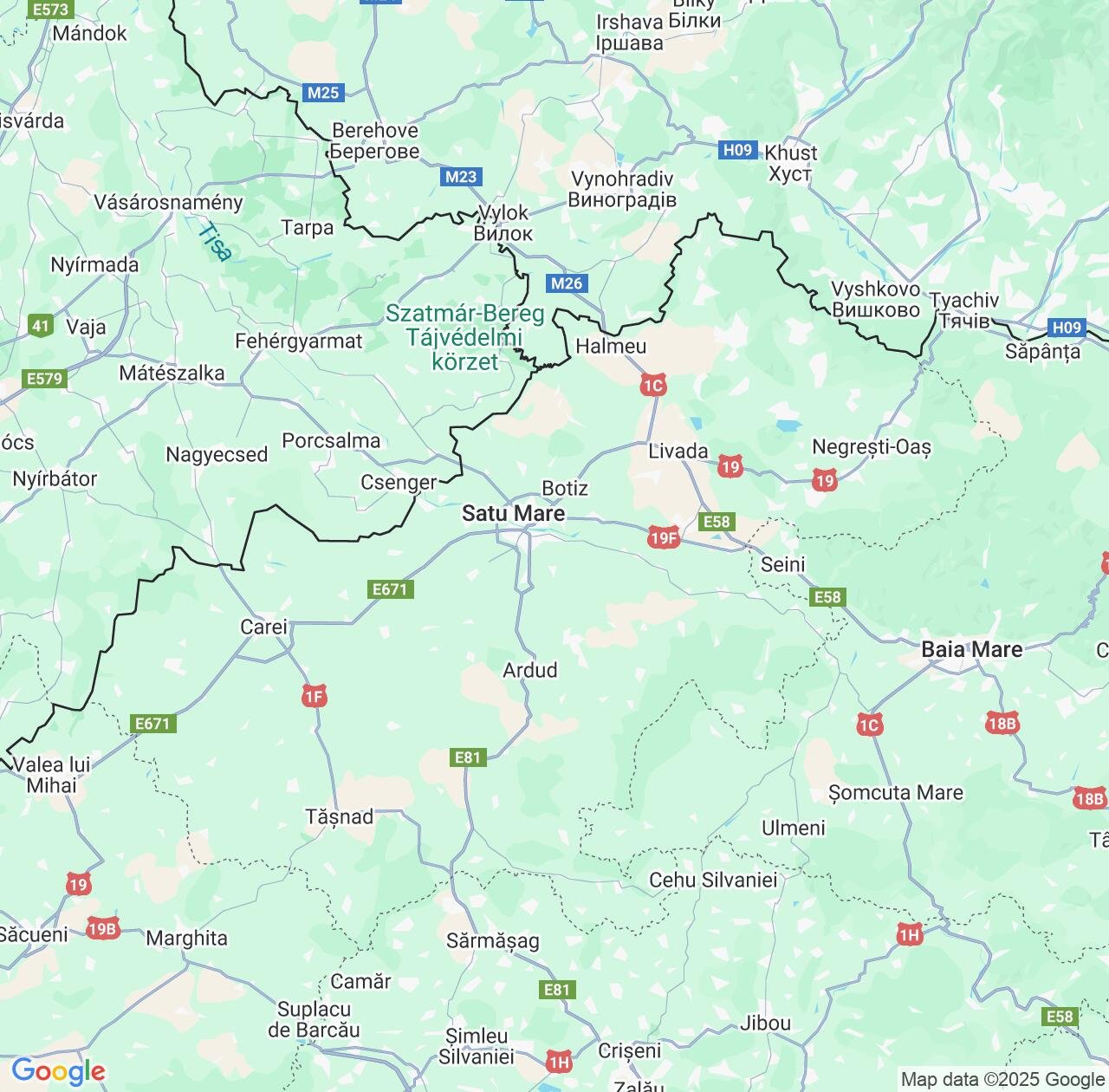 Map image for Intellectual Property Lawyers in Satu Mare County and Romania IP firms at coordinates  ; .