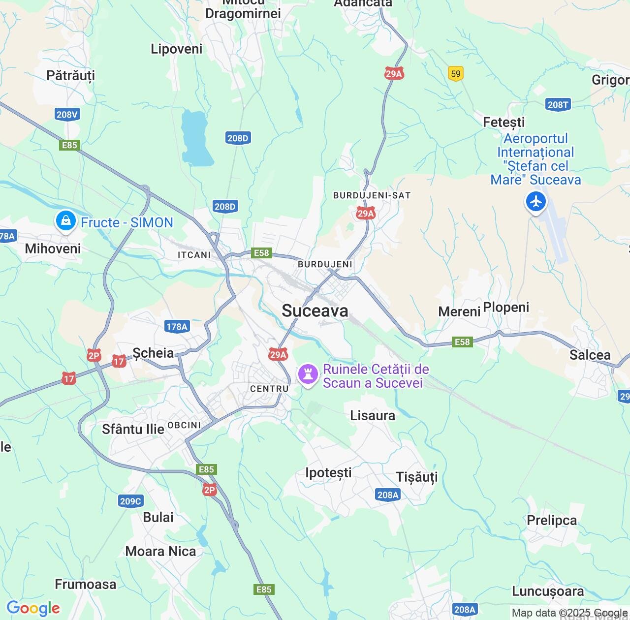 Map image for Intellectual Property Lawyers in Suceava and Romania IP firms at coordinates  ; .