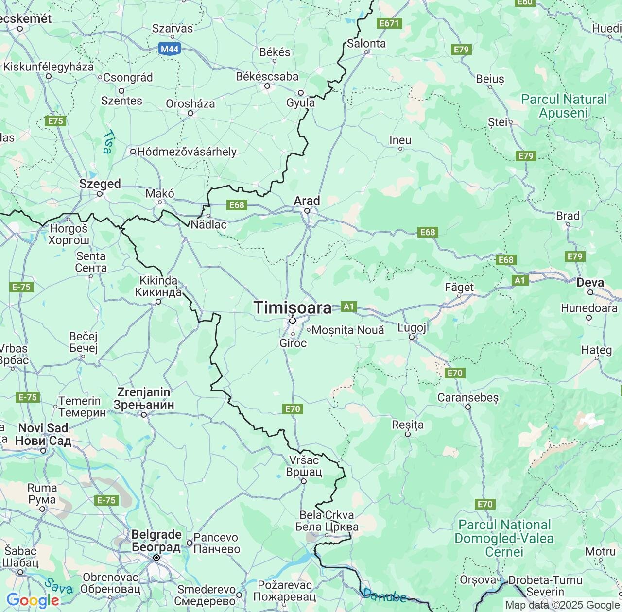 Map image for Intellectual Property Lawyers in Timiș County and Romania IP firms at coordinates  ; .