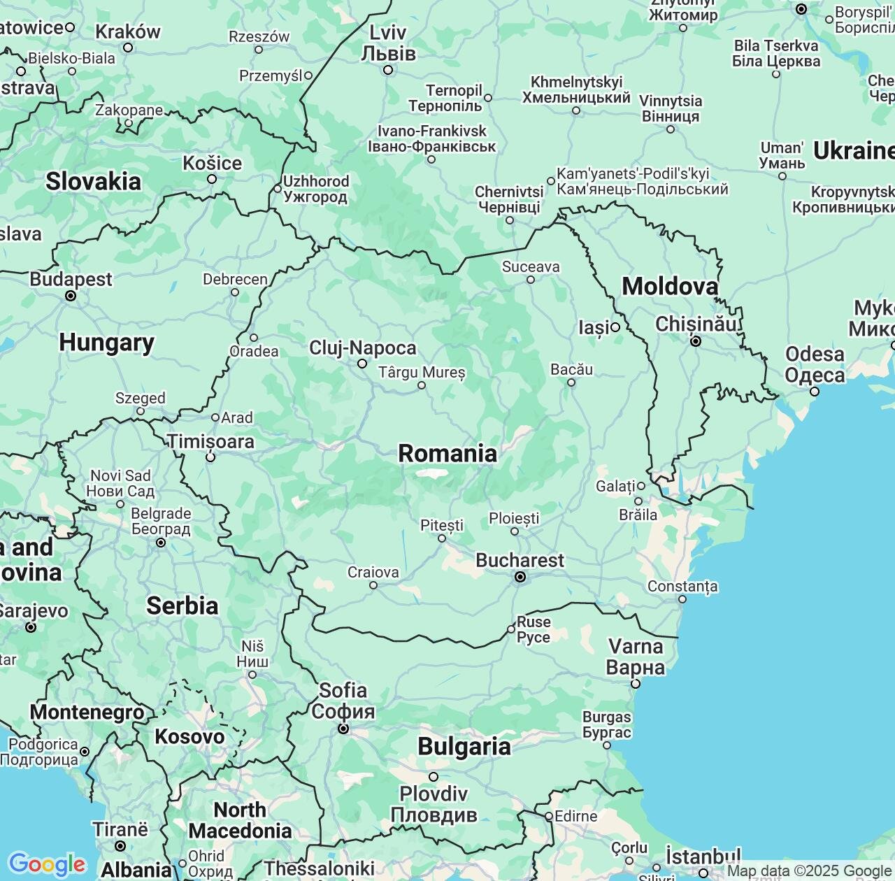Map image for Intellectual Property Lawyers in Romania and Europe IP firms at coordinates  ; .