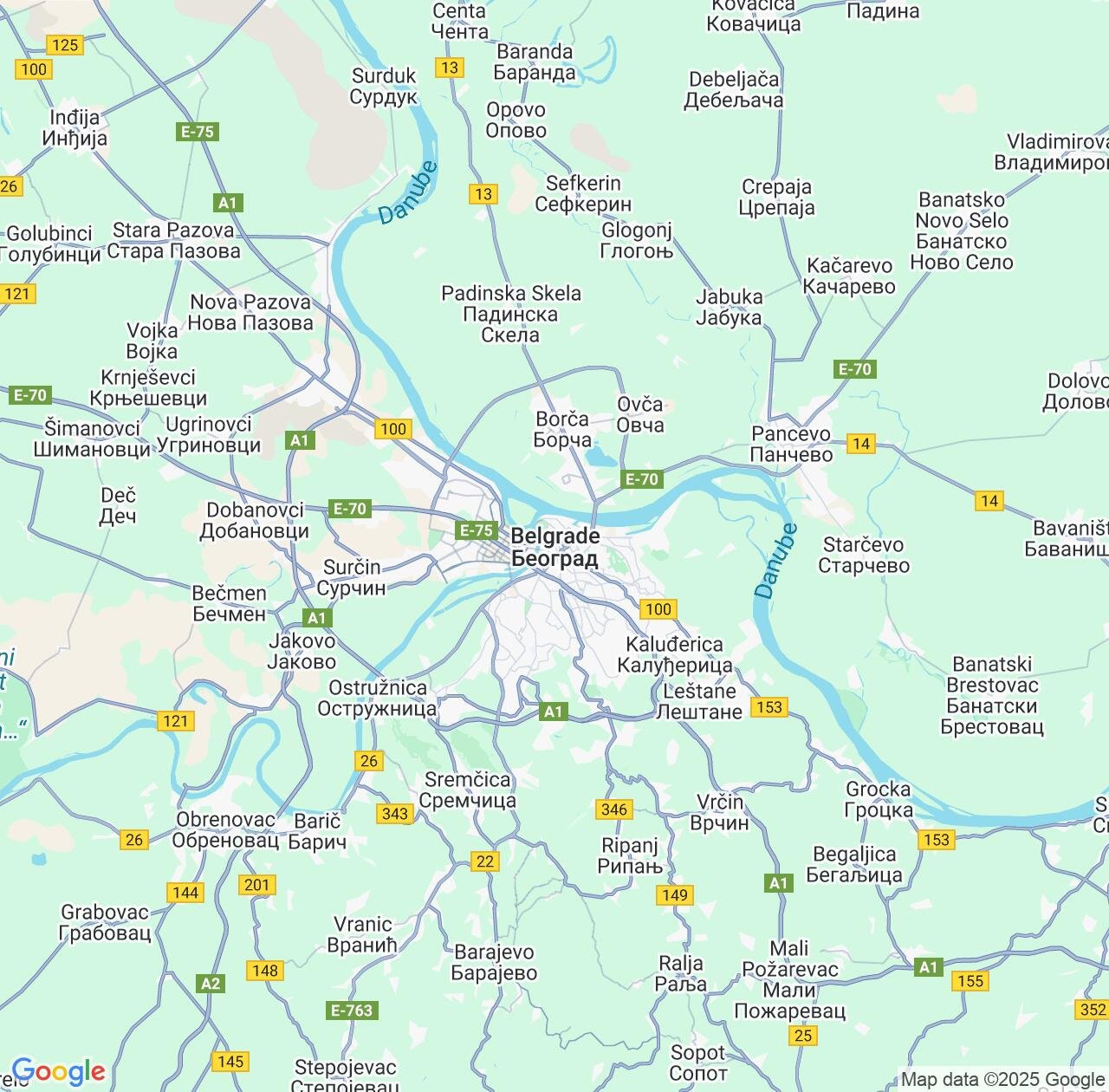 Map image for Intellectual Property Lawyers in Belgrade and Central Serbia IP firms at coordinates  ; .