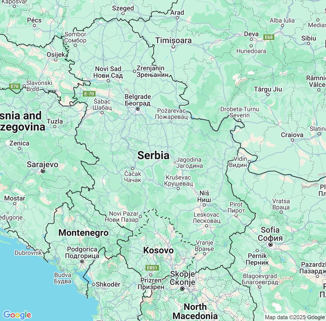 Map image for Intellectual Property Lawyers in Serbia and Europe IP firms at coordinates  ; .