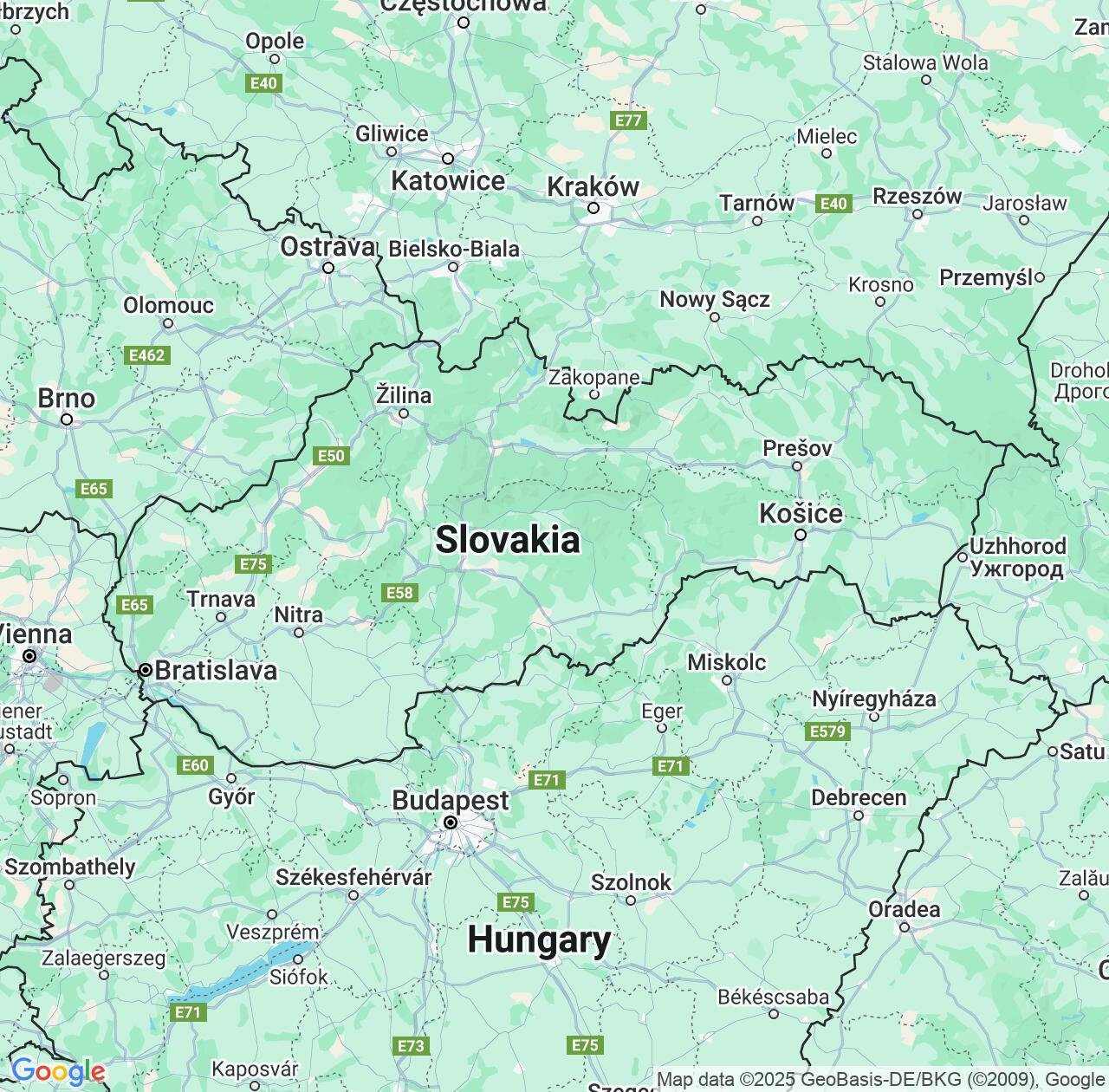 Map image for Intellectual Property Lawyers in Slovakia and Europe IP firms at coordinates  ; .