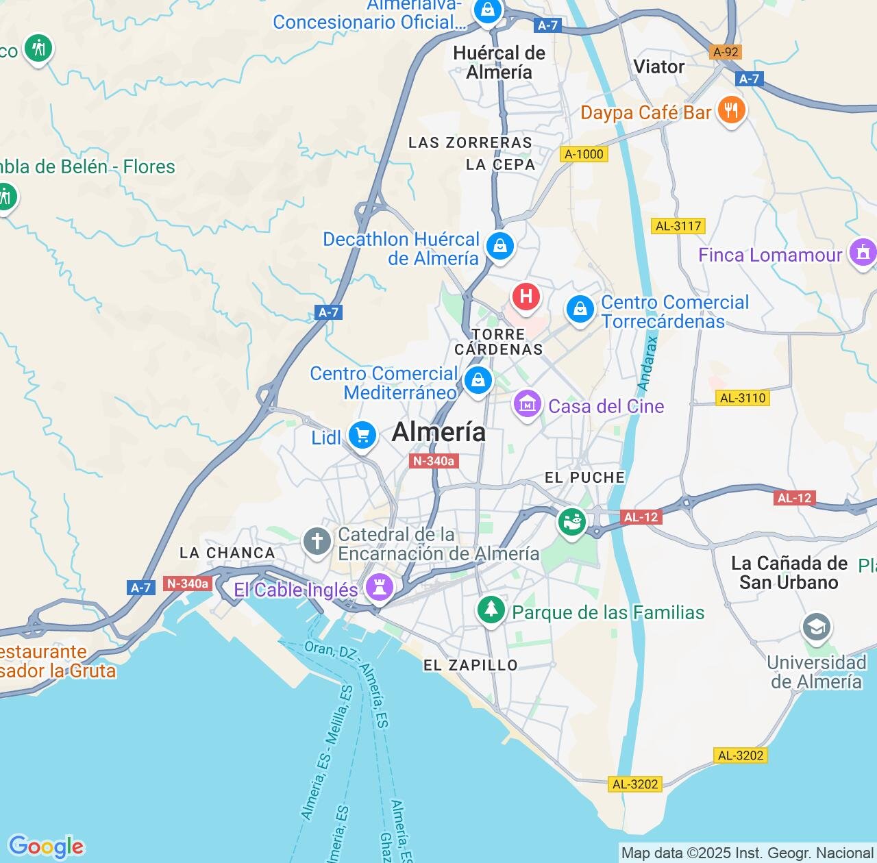 Map image for Intellectual Property Lawyers in Almeria and Andalusia IP firms at coordinates  ; .