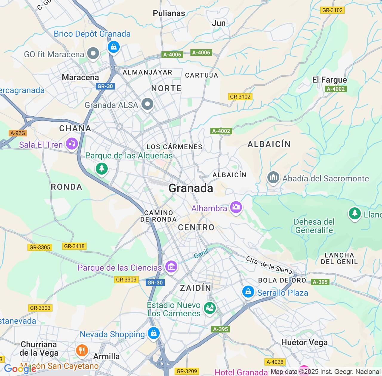 Map image for Intellectual Property Lawyers in Granada and Andalusia IP firms at coordinates  ; .