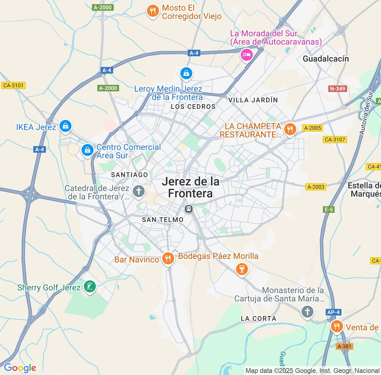 Map image for Intellectual Property Lawyers in Jerez de la Frontera and Andalusia IP firms at coordinates  ; .