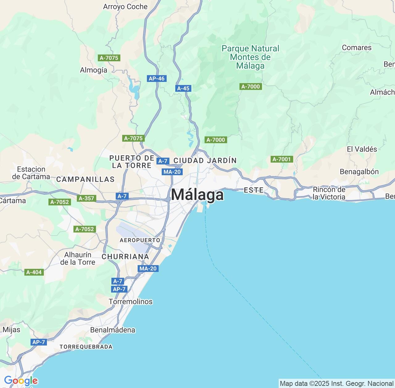 Map image for Intellectual Property Lawyers in Malaga and Andalusia IP firms at coordinates  ; .