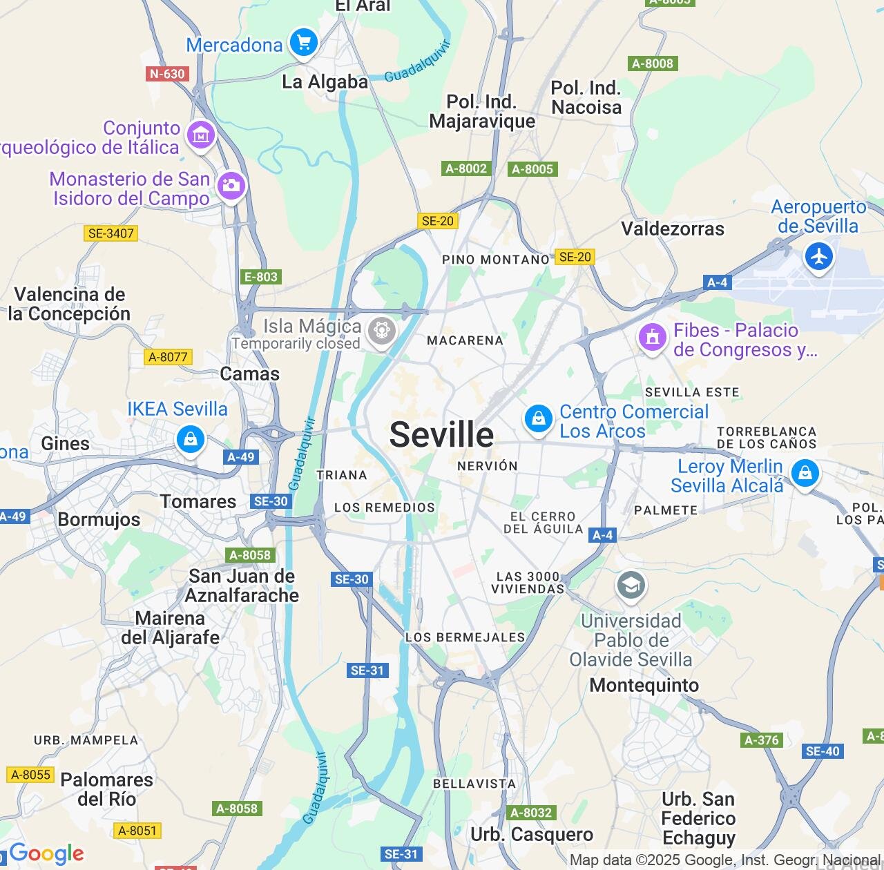 Map image for Intellectual Property Lawyers in Sevilla and Andalusia IP firms at coordinates  ; .