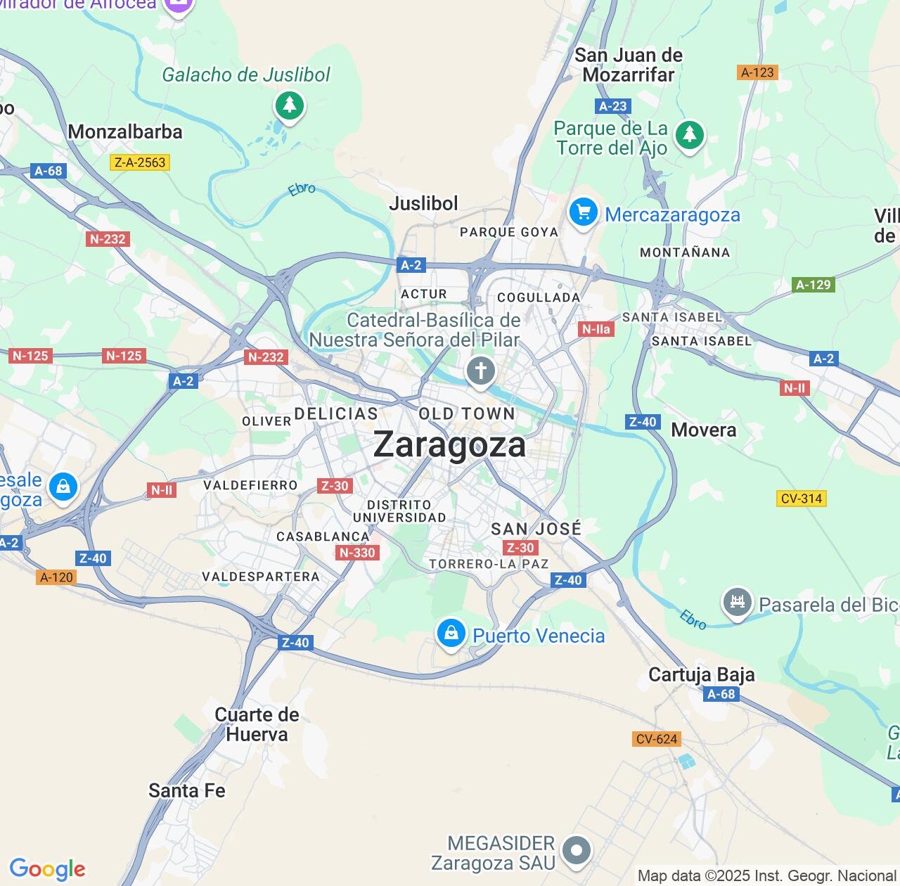 Map image for Intellectual Property Lawyers in Zaragoza and Aragon IP firms at coordinates  ; .