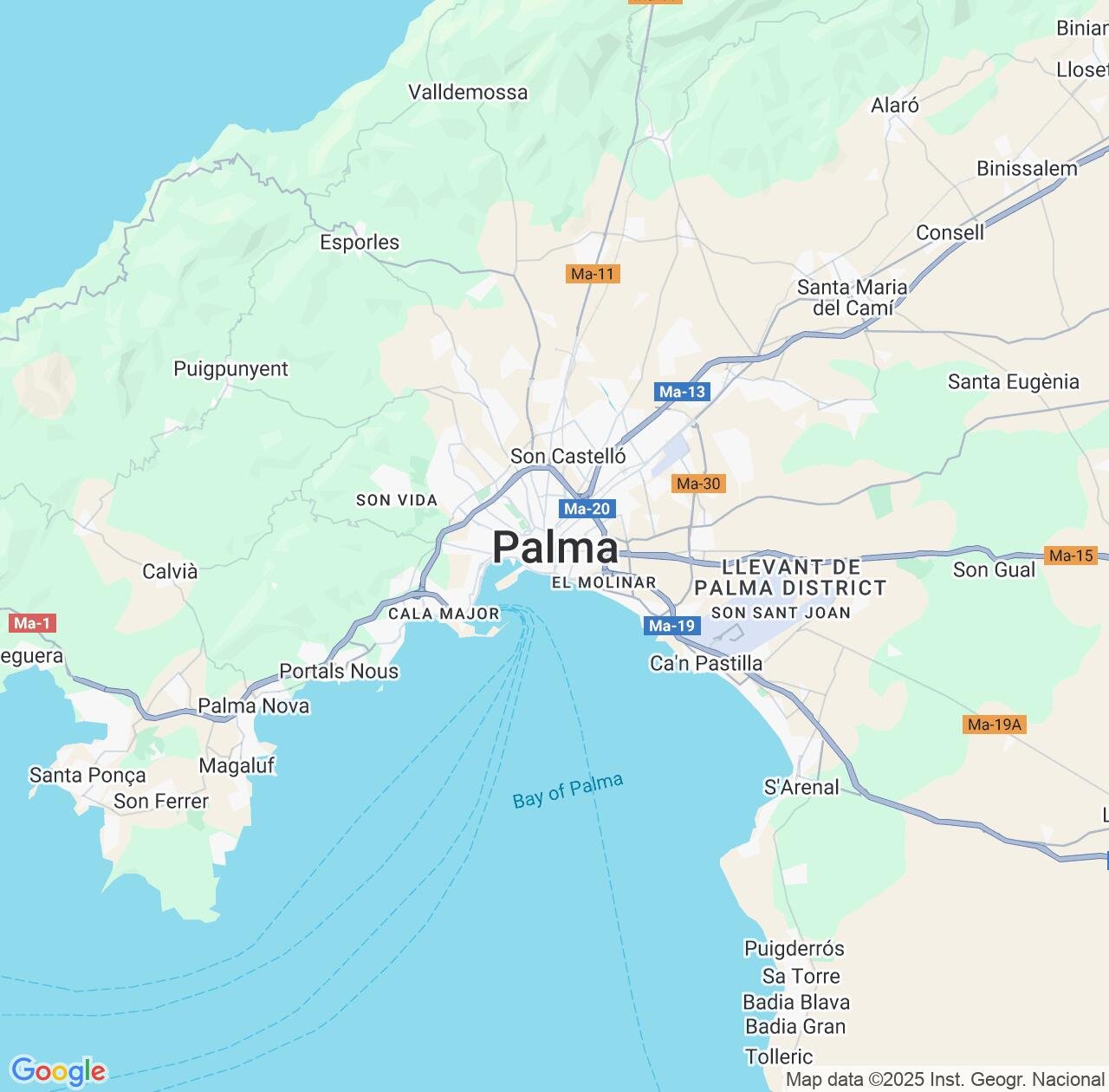 Map image for Intellectual Property Lawyers in Palma and Balearic Islands IP firms at coordinates  ; .
